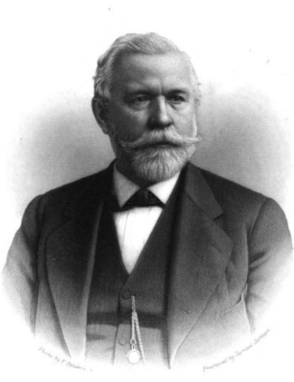 Engraved portrait of William Sellers